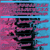 Custom Pink Black-Sky Blue 3D Pattern Ink Splash Duotono Style Performance T-Shirt