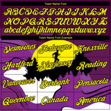 Custom Purple Light Yellow White-Black Brush Stroke Trail Running Mountain Outdoor Sportswear Performance T-Shirt