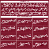 Custom Crimson-White Subtle Tonal Print Sportswear Performance T-Shirt
