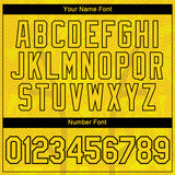 Custom Light Yellow-Black Geometric Sportswear Performance T-Shirt
