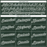 Custom Green-White Geometric Sportswear Performance T-Shirt