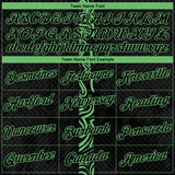 Custom Black-Pea Green Geometric Tribal Sportswear Performance T-Shirt