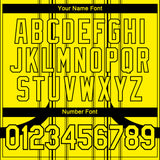 Custom Light Yellow-Black Stripe Sportswear Performance T-Shirt
