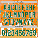 Custom Bay Orange Kelly Green Yellow-White Foodie Food Dessert Melting Cream Waffle Grid Authentic Baseball Jersey