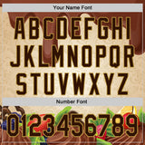 Custom Brown Cream-Old Gold Foodie Food Dessert Chocolate Fruit Authentic Baseball Jersey