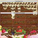 Custom Cream Brown-Old Gold Foodie Food Dessert Chocolate Fruit Authentic Baseball Jersey