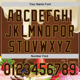 Custom Cream Brown-Old Gold Foodie Food Dessert Chocolate Fruit Authentic Baseball Jersey