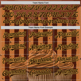 Custom Brown-Old Gold Foodie Food Dessert Chocolate Ice Cream Authentic Baseball Jersey