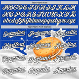 Custom Thunder Blue White-Black Foodie Food Cookies And Milk Authentic Baseball Jersey