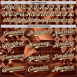 Custom Brown-Cream Foodie Food Dessert Chocolate Authentic Baseball Jersey