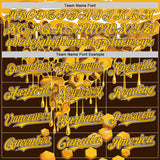 Custom Yellow Black Brown-White Foodie Food Honey Bee Authentic Baseball Jersey