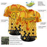 Custom Yellow-Black Foodie Food Honey Bee Authentic Baseball Jersey
