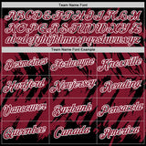 Custom Black Crimson-White Torn Sharp Brush Stroke Splatter Performance T-Shirt