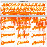 Custom White Orange-Yellow Dripping Splatter Paint Performance T-Shirt