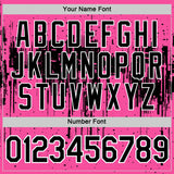 Custom Pink Black-White Dripping Splatter Paint Performance T-Shirt