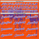 Custom Orange Purple-White Dripping Splatter Paint Performance T-Shirt