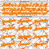 Custom White Orange Gray-Yellow Abstract Network Crackle Performance T-Shirt