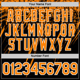 Custom Black Bay Orange-White Distressed Scratch Brush Stroke Performance T-Shirt