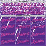 Custom Purple White-Pink Distressed Scratch Brush Stroke Performance T-Shirt