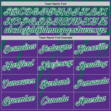 Custom Purple Kelly Green-White Distressed Scratch Brush Stroke Performance T-Shirt