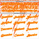 Custom White Orange-Yellow Distressed Scratch Brush Stroke Performance T-Shirt