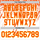 Custom White Orange-Yellow Distressed Scratch Brush Stroke Performance T-Shirt