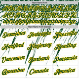 Custom White Green-Yellow Distressed Scratch Brush Stroke Performance T-Shirt