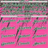 Custom Pink Green-White Distressed Scratch Brush Stroke Performance T-Shirt