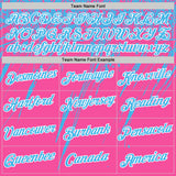 Custom Pink Sky Blue-White Distressed Scratch Brush Stroke Performance T-Shirt