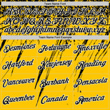 Custom Yellow Black-White Distressed Scratch Brush Stroke Performance T-Shirt