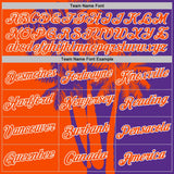 Custom Purple Orange-White Hawaii Tropical Coastal Palm Trees Performance T-Shirt