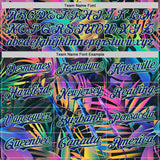 Custom Black Dark Purple-Pea Green Cyber Tropical Palm Trees Music Festival Claw Marks Authentic Baseball Jersey