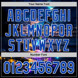 Custom Blue Thunder Blue-White Galaxy Star Authentic Baseball Jersey