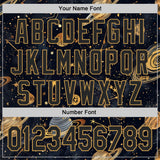 Custom Black-Vegas Gold Galaxy Star Authentic Baseball Jersey