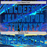 Custom Black Thunder Blue-Lakes Blue Galaxy Star Authentic Baseball Jersey