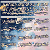 Custom Blue City Cream Light Pink-Navy Galaxy Star Nebula Authentic Baseball Jersey