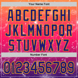 Custom Orange Dark Purple Red-Gold Galaxy Star Authentic Baseball Jersey