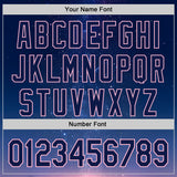 Custom Navy-Light Pink Galaxy Star Authentic Baseball Jersey