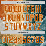 Custom Yellow Texas Orange Gray-Cream Galaxy Star Nebula Authentic Baseball Jersey