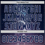 Custom Dark Purple Navy-White Galaxy Star Authentic Baseball Jersey