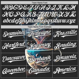 Custom Black-White Galaxy Star Nebula Authentic Baseball Jersey