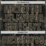 Custom Camo Black-Vegas Gold 3D Pattern Design Motorcycle Motocross Authentic Baseball Jersey