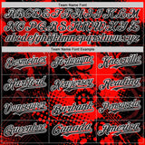 Custom Red Black-White 3D Pattern Design Motorcycle Motocross Halftone Dot Authentic Baseball Jersey