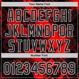 Custom Red Black-White 3D Pattern Design Motorcycle Motocross Halftone Dot Authentic Baseball Jersey