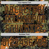 Custom Black Olive-Bay Orange 3D Pattern Design Motorcycle Motocross Splash Authentic Baseball Jersey