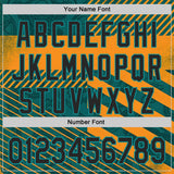 Custom Teal Black-Orange 3D Pattern Design Motorcycle Motocross Stripe Authentic Baseball Jersey