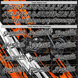 Custom Black Orange Gray-White 3D Pattern Design Motorcycle Motocross Skull Authentic Baseball Jersey