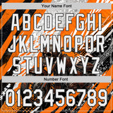 Custom Orange White Gray-Black 3D Pattern Design Motorcycle Motocross Skull Authentic Baseball Jersey