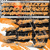 Custom Black Bay Orange Orange-White 3D Pattern Design Motorcycle Motocross Skull Authentic Baseball Jersey