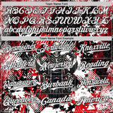 Custom Red White-Black 3D Pattern Design Motorcycle Motocross Skull Authentic Baseball Jersey